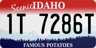ID license plate 1T7286T