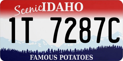 ID license plate 1T7287C