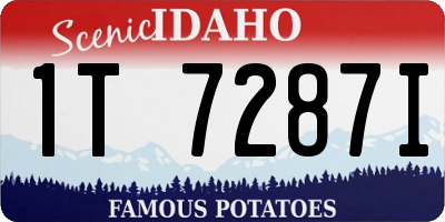 ID license plate 1T7287I