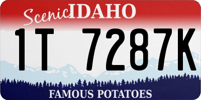 ID license plate 1T7287K