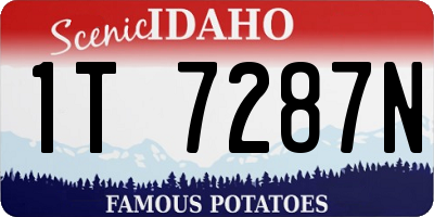 ID license plate 1T7287N