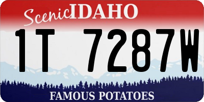 ID license plate 1T7287W
