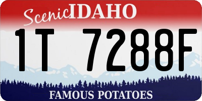 ID license plate 1T7288F
