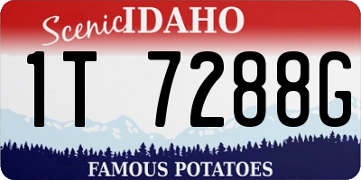 ID license plate 1T7288G