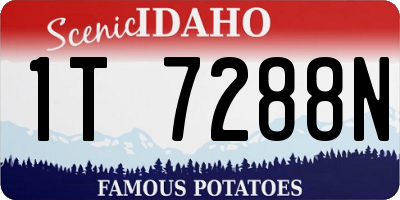 ID license plate 1T7288N