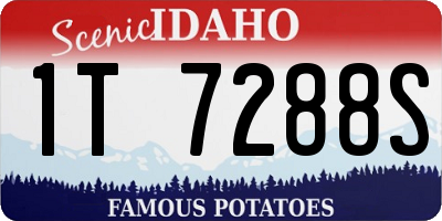 ID license plate 1T7288S