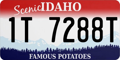 ID license plate 1T7288T