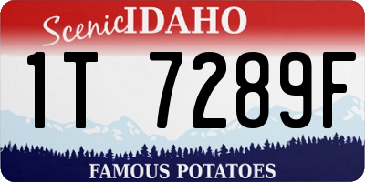 ID license plate 1T7289F