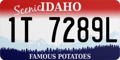 ID license plate 1T7289L