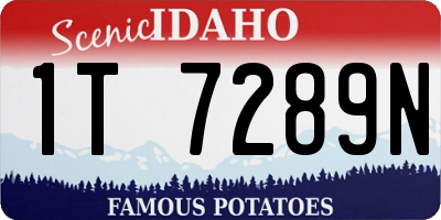 ID license plate 1T7289N
