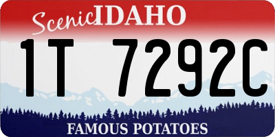 ID license plate 1T7292C