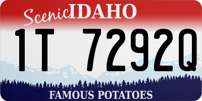ID license plate 1T7292Q
