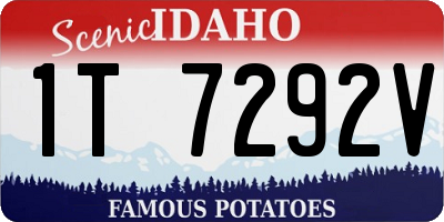 ID license plate 1T7292V