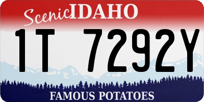 ID license plate 1T7292Y