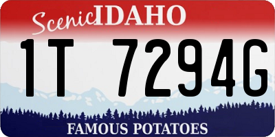 ID license plate 1T7294G