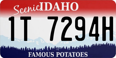 ID license plate 1T7294H