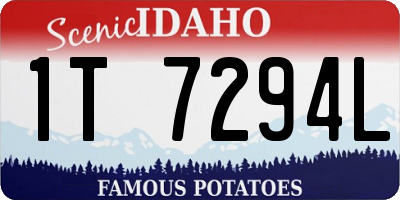 ID license plate 1T7294L