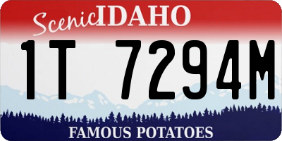 ID license plate 1T7294M