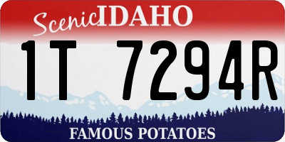 ID license plate 1T7294R