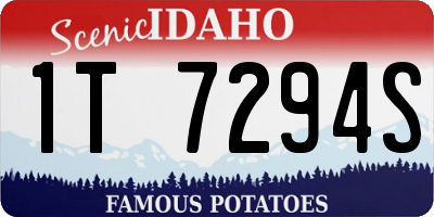ID license plate 1T7294S