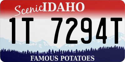 ID license plate 1T7294T