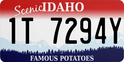ID license plate 1T7294Y