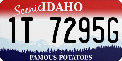 ID license plate 1T7295G