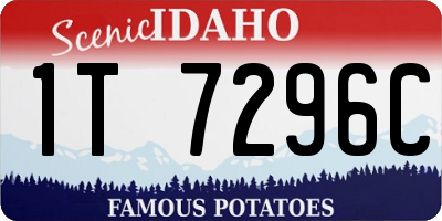 ID license plate 1T7296C