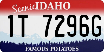 ID license plate 1T7296G