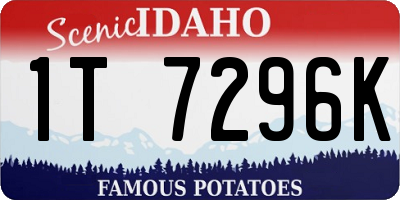 ID license plate 1T7296K