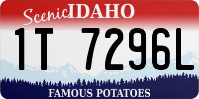 ID license plate 1T7296L
