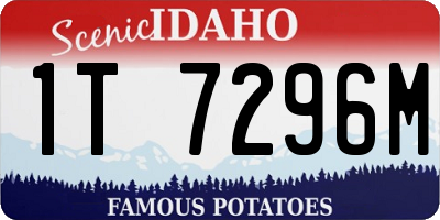 ID license plate 1T7296M