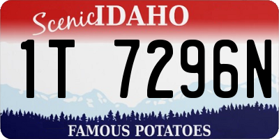 ID license plate 1T7296N