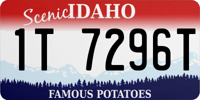 ID license plate 1T7296T