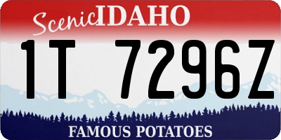 ID license plate 1T7296Z
