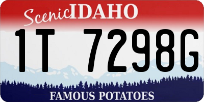 ID license plate 1T7298G