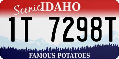 ID license plate 1T7298T
