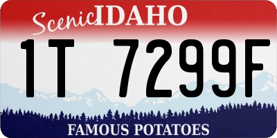 ID license plate 1T7299F