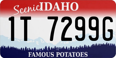 ID license plate 1T7299G