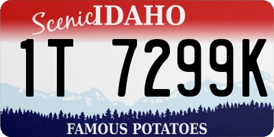 ID license plate 1T7299K