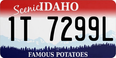 ID license plate 1T7299L