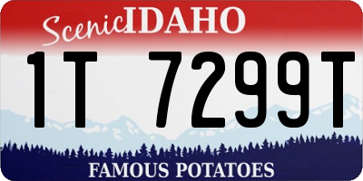 ID license plate 1T7299T