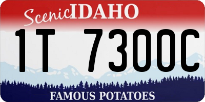 ID license plate 1T7300C
