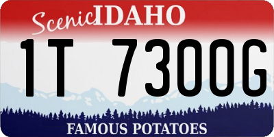 ID license plate 1T7300G