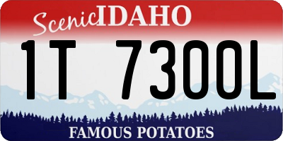 ID license plate 1T7300L