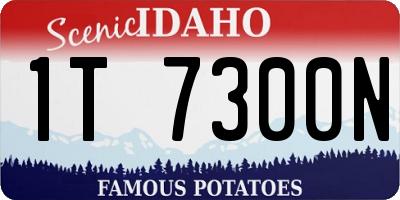 ID license plate 1T7300N