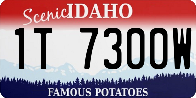 ID license plate 1T7300W