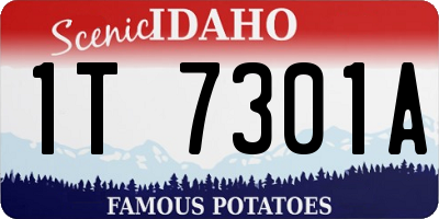 ID license plate 1T7301A