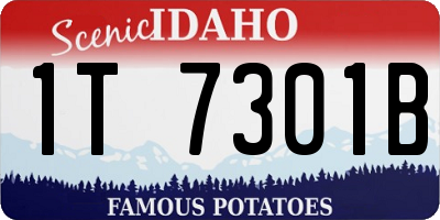 ID license plate 1T7301B