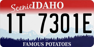 ID license plate 1T7301E